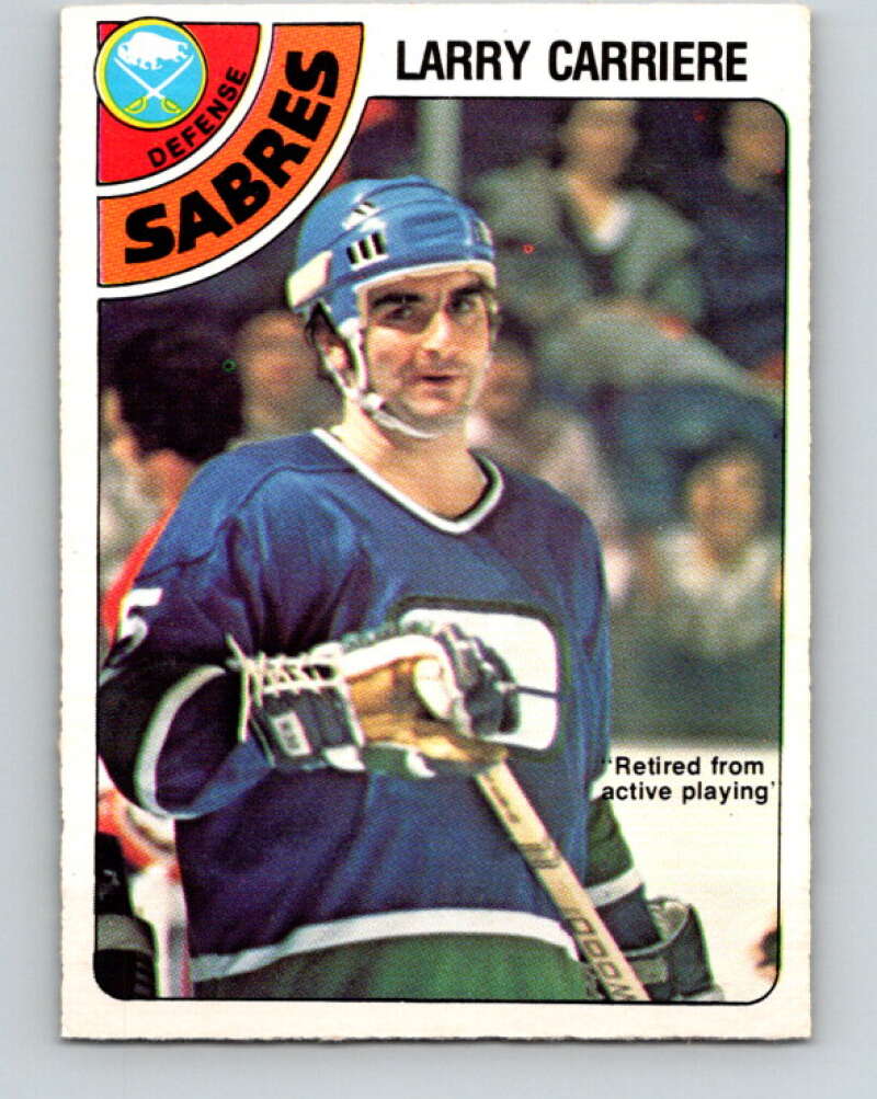1978-79 O-Pee-Chee #272 Larry Carriere  Buffalo Sabres  V24684
