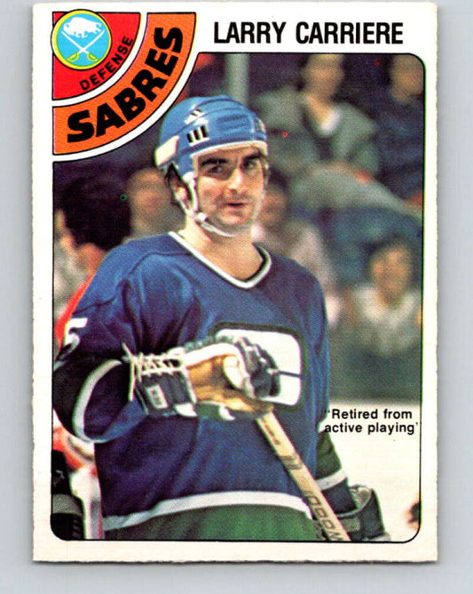 1978-79 O-Pee-Chee #272 Larry Carriere  Buffalo Sabres  V24684