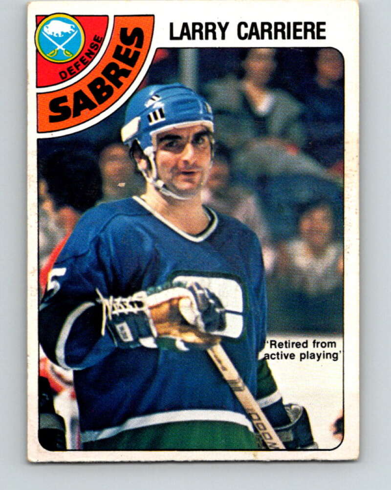 1978-79 O-Pee-Chee #272 Larry Carriere  Buffalo Sabres  V24686