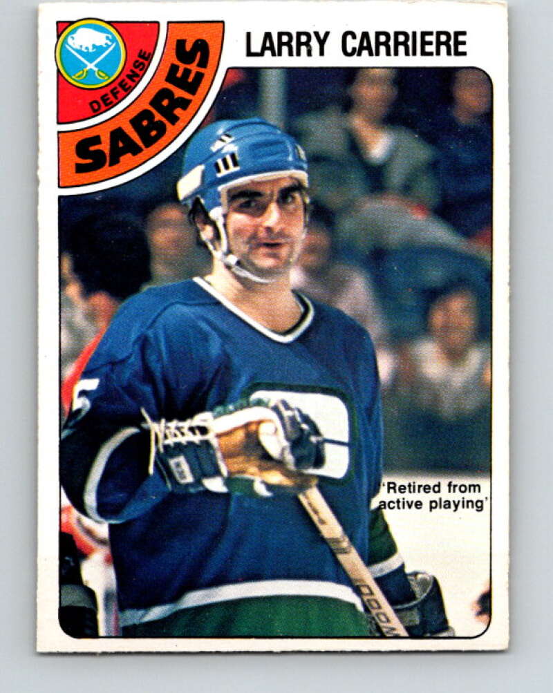 1978-79 O-Pee-Chee #272 Larry Carriere  Buffalo Sabres  V24687