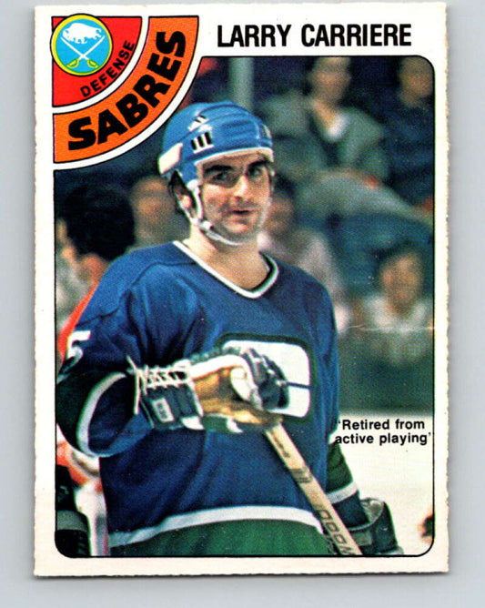 1978-79 O-Pee-Chee #272 Larry Carriere  Buffalo Sabres  V24688