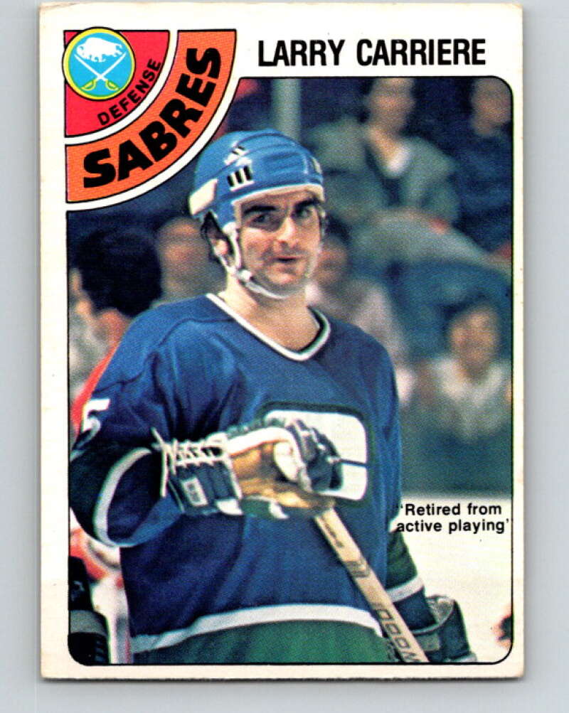 1978-79 O-Pee-Chee #272 Larry Carriere  Buffalo Sabres  V24690