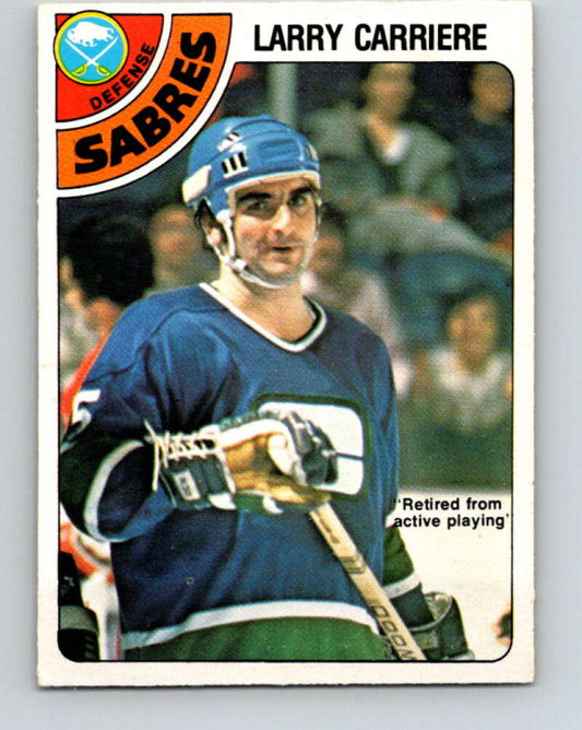 1978-79 O-Pee-Chee #272 Larry Carriere  Buffalo Sabres  V24691