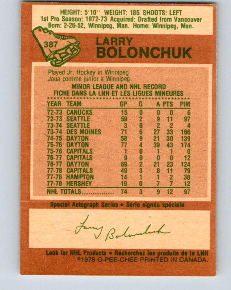 1978-79 O-Pee-Chee #287 Jean Potvin  Minnesota North Stars  V24901