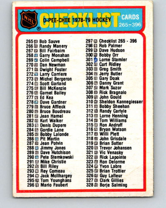 1978-79 O-Pee-Chee #297 Checklist   V25050