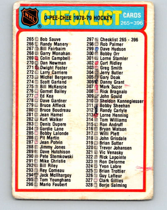 1978-79 O-Pee-Chee #297 Checklist   V25051