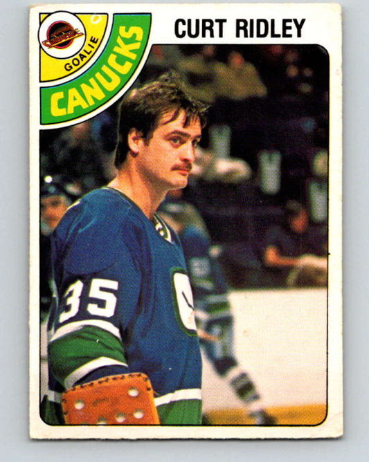 1978-79 O-Pee-Chee #302 Curt Ridley  Vancouver Canucks  V25105