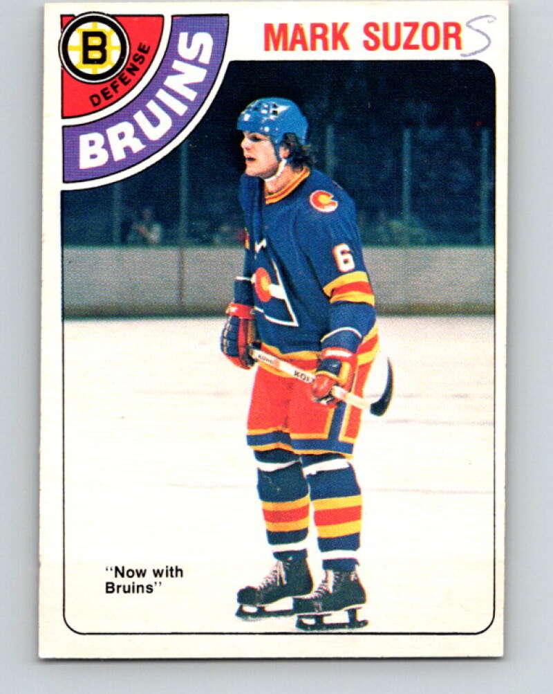 1978-79 O-Pee-Chee #307 Mark Suzor RC Rookie Bruins  V25192