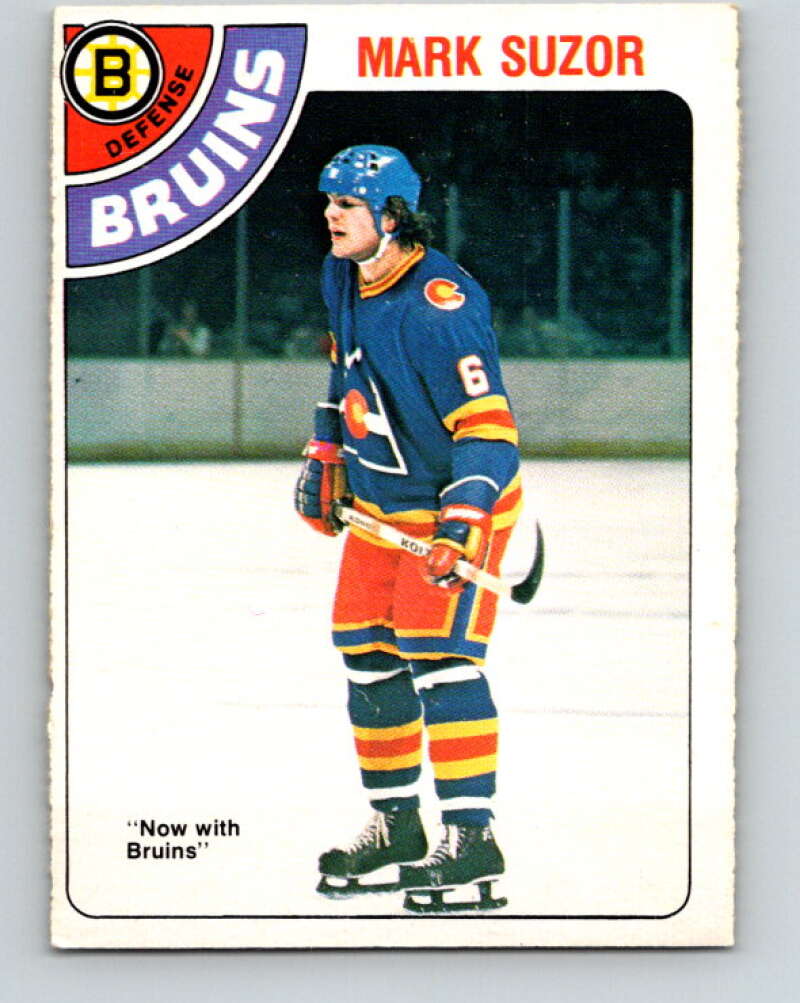 1978-79 O-Pee-Chee #307 Mark Suzor RC Rookie Bruins  V25196
