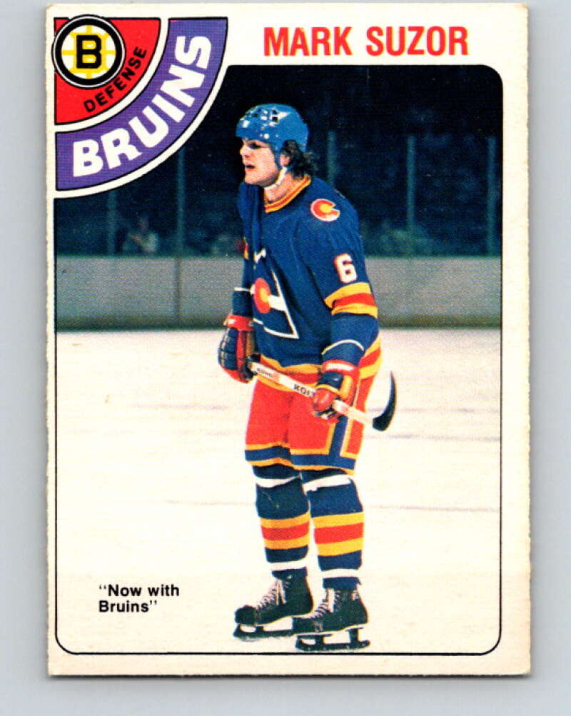 1978-79 O-Pee-Chee #307 Mark Suzor RC Rookie Bruins  V25202