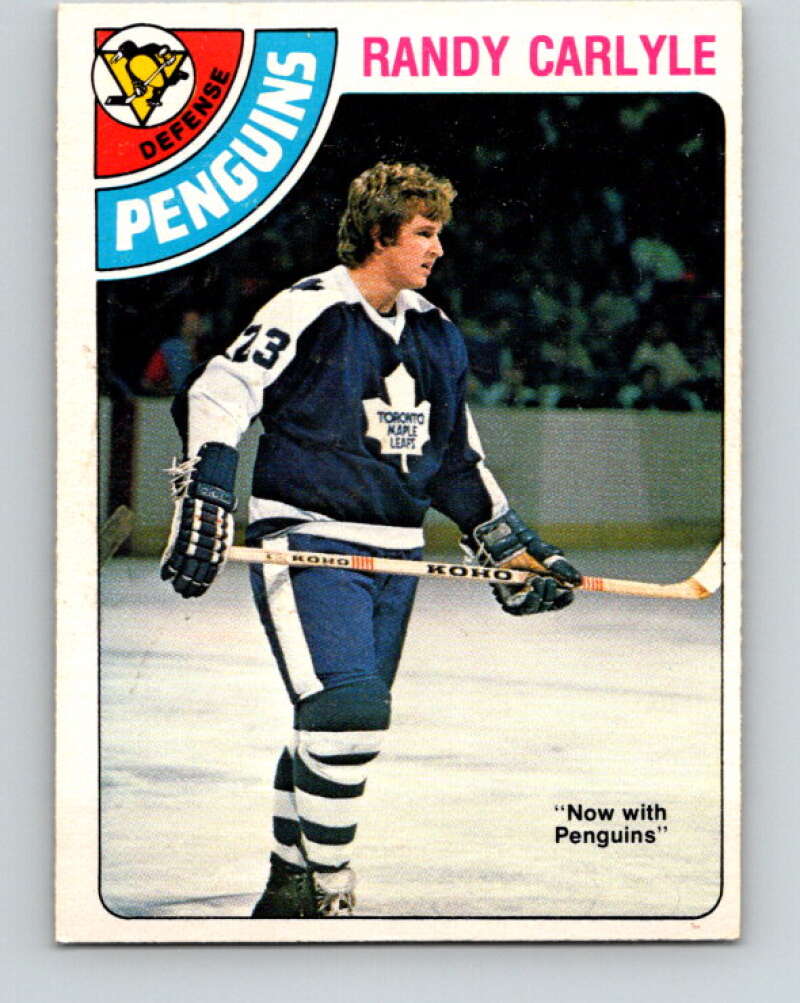 1978-79 O-Pee-Chee #312 Randy Carlyle RC Rookie Penguins  V25253