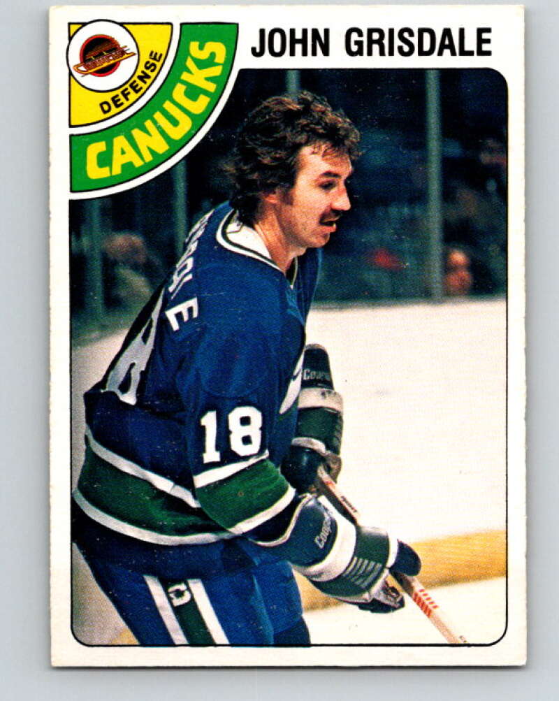 1978-79 O-Pee-Chee #318 John Grisdale  Vancouver Canucks  V25327