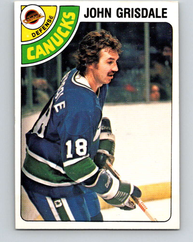 1978-79 O-Pee-Chee #318 John Grisdale  Vancouver Canucks  V25328