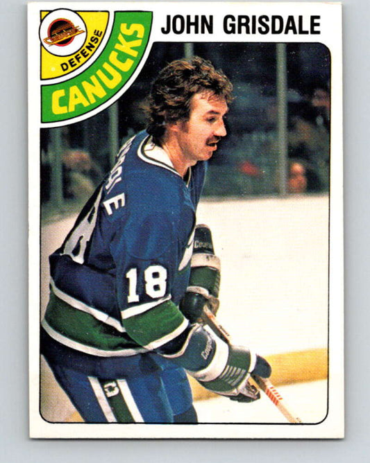 1978-79 O-Pee-Chee #318 John Grisdale  Vancouver Canucks  V25328