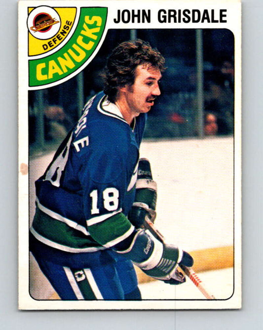1978-79 O-Pee-Chee #318 John Grisdale  Vancouver Canucks  V25331
