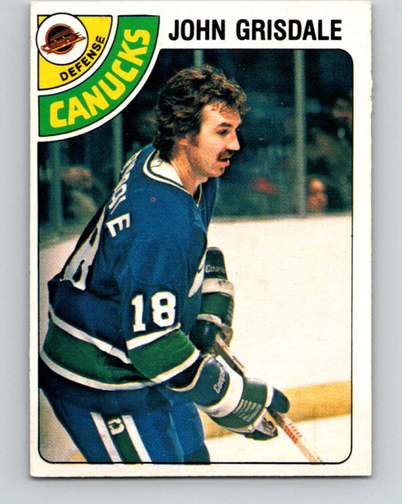 1978-79 O-Pee-Chee #318 John Grisdale  Vancouver Canucks  V25333