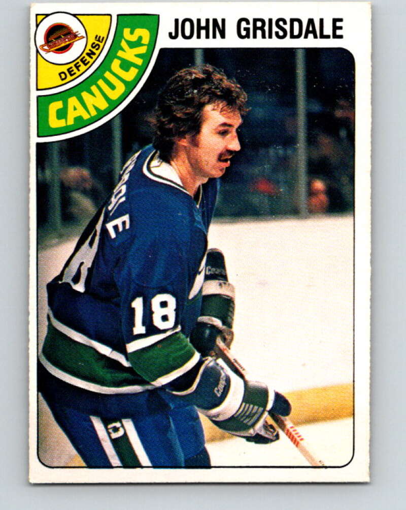 1978-79 O-Pee-Chee #318 John Grisdale  Vancouver Canucks  V25334