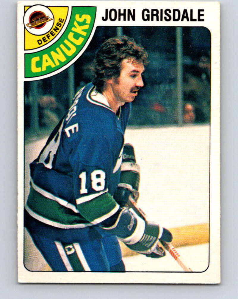 1978-79 O-Pee-Chee #318 John Grisdale  Vancouver Canucks  V25335