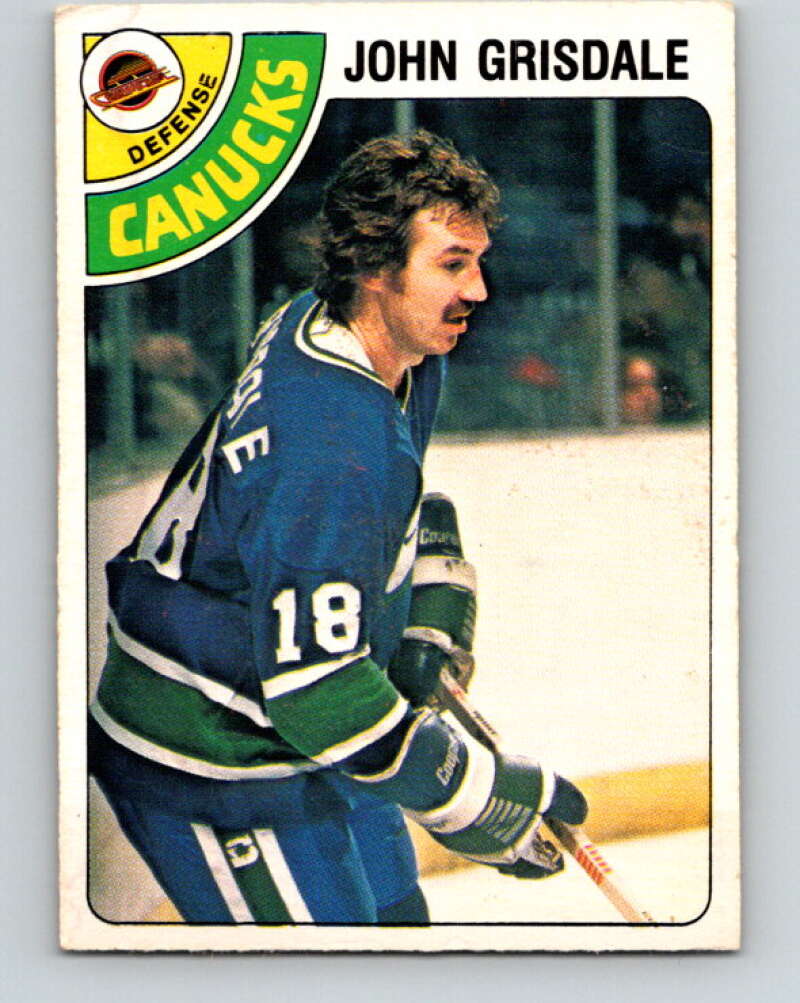 1978-79 O-Pee-Chee #318 John Grisdale  Vancouver Canucks  V25336