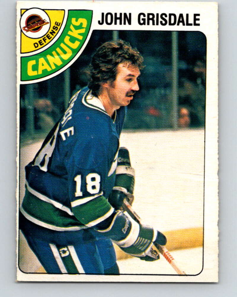 1978-79 O-Pee-Chee #318 John Grisdale  Vancouver Canucks  V25337