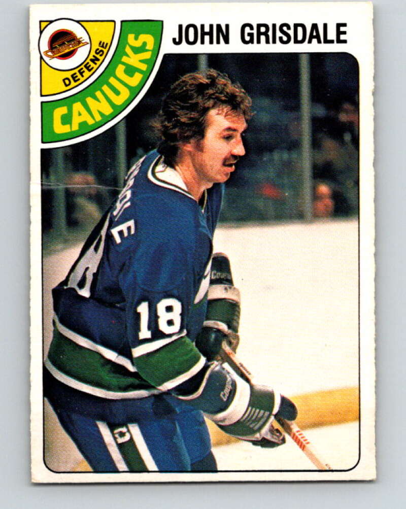 1978-79 O-Pee-Chee #318 John Grisdale  Vancouver Canucks  V25338