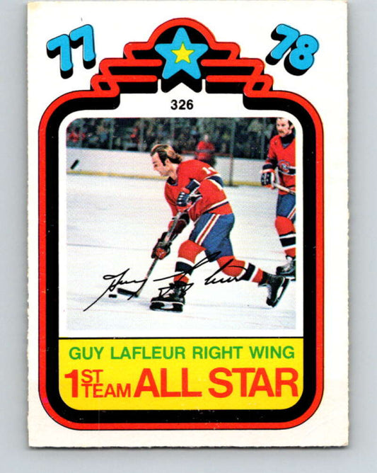 1978-79 O-Pee-Chee #326 Guy Lafleur AS  Montreal Canadiens  V25443