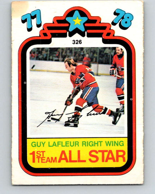 1978-79 O-Pee-Chee #326 Guy Lafleur AS  Montreal Canadiens  V25444