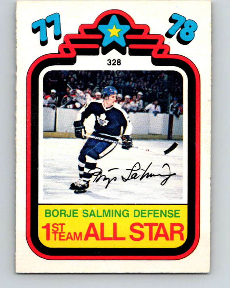 1978-79 O-Pee-Chee #328 Borje Salming AS Maple Leafs  V25468