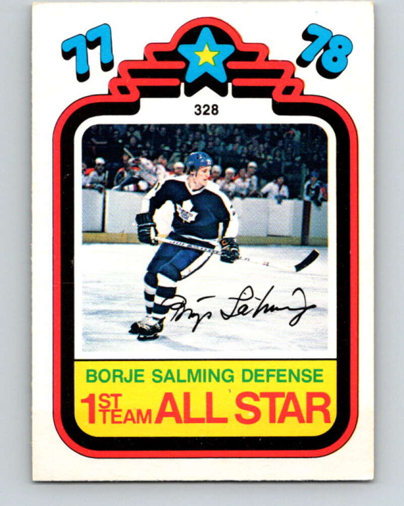 1978-79 O-Pee-Chee #328 Borje Salming AS Maple Leafs  V25471