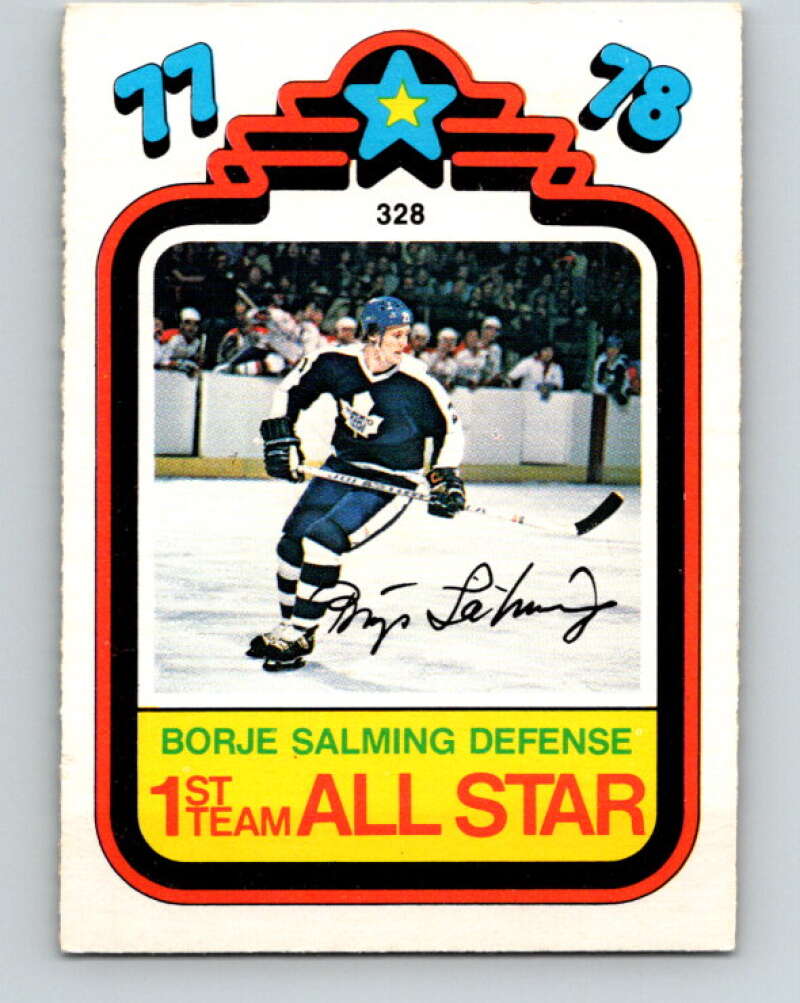 1978-79 O-Pee-Chee #328 Borje Salming AS Maple Leafs  V25472