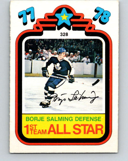 1978-79 O-Pee-Chee #328 Borje Salming AS Maple Leafs  V25472