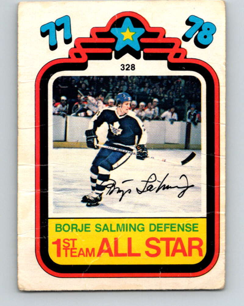 1978-79 O-Pee-Chee #328 Borje Salming AS Maple Leafs  V25474