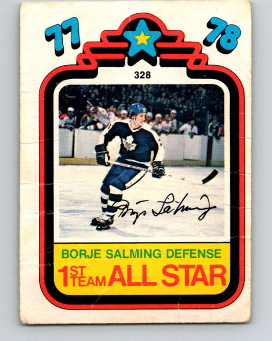 1978-79 O-Pee-Chee #328 Borje Salming AS Maple Leafs  V25474