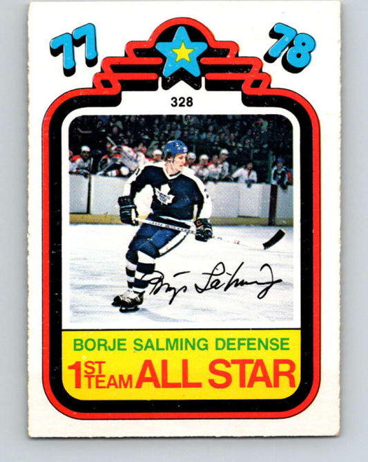 1978-79 O-Pee-Chee #328 Borje Salming AS Maple Leafs  V25475
