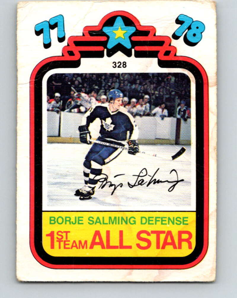 1978-79 O-Pee-Chee #328 Borje Salming AS Maple Leafs  V25476