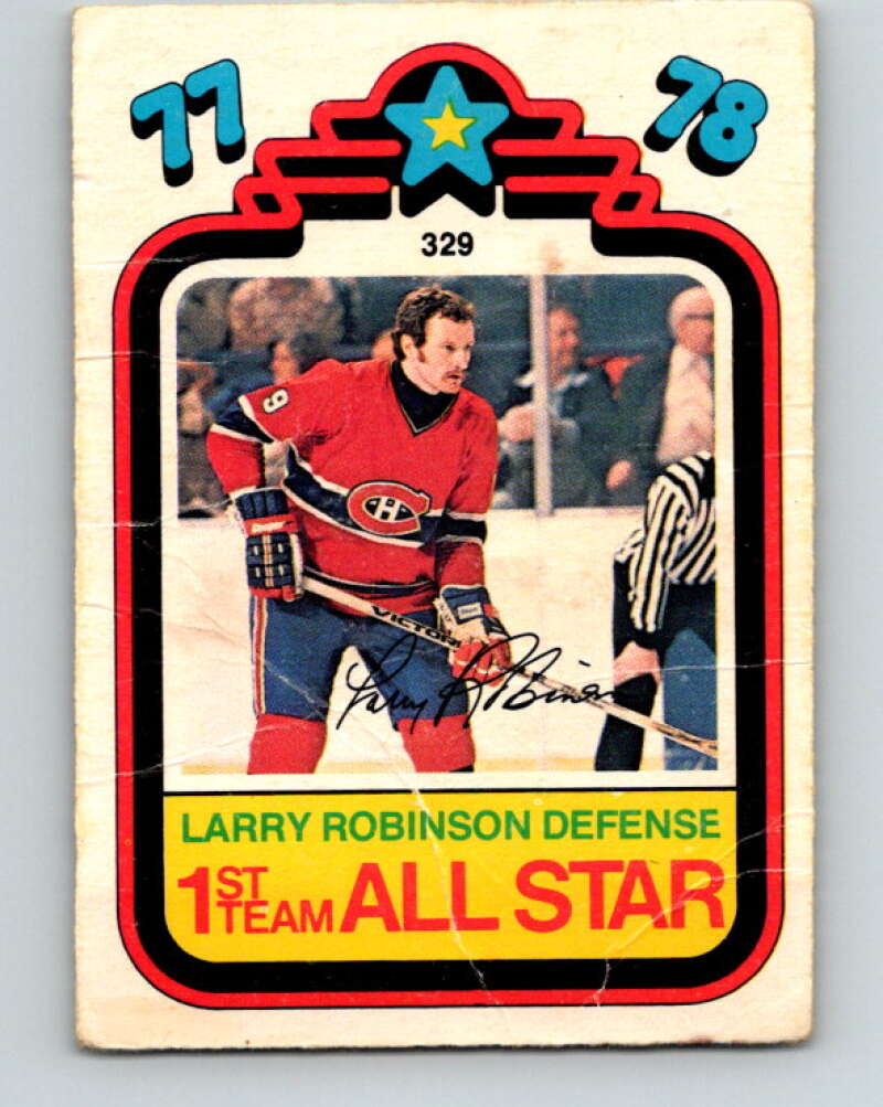1978-79 O-Pee-Chee #329 Larry Robinson AS  Canadiens  V25484