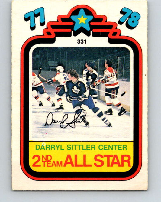 1978-79 O-Pee-Chee #331 Darryl Sittler AS Maple Leafs  V25488