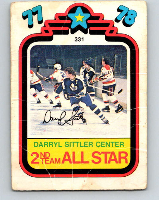 1978-79 O-Pee-Chee #331 Darryl Sittler AS Maple Leafs  V25490