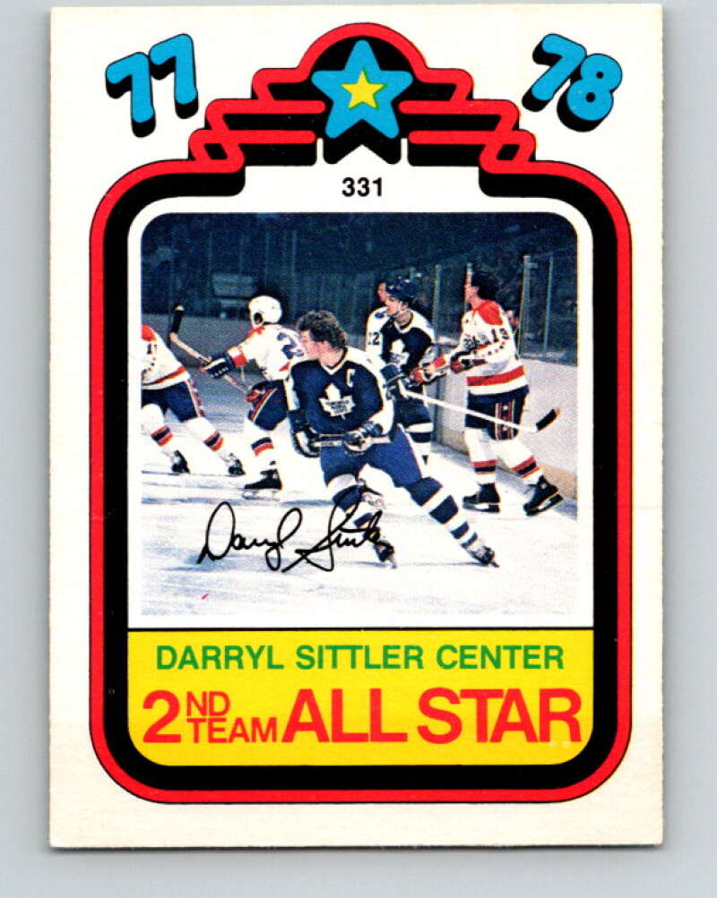 1978-79 O-Pee-Chee #331 Darryl Sittler AS Maple Leafs  V25494