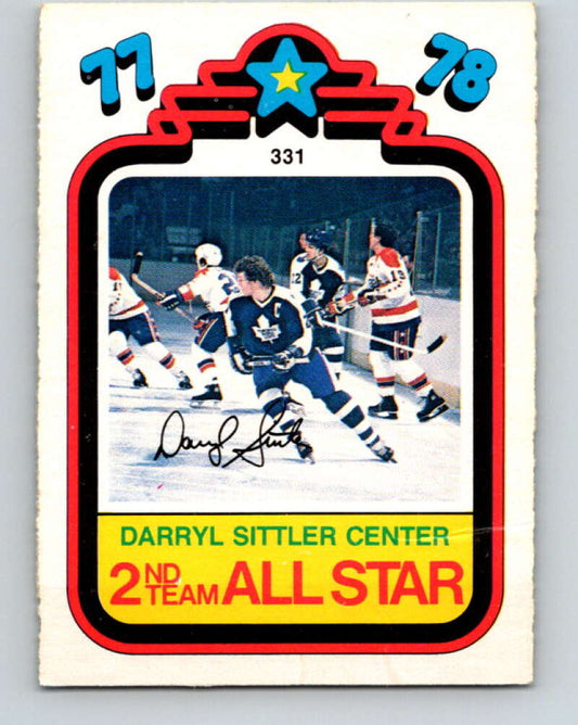 1978-79 O-Pee-Chee #331 Darryl Sittler AS Maple Leafs  V25495