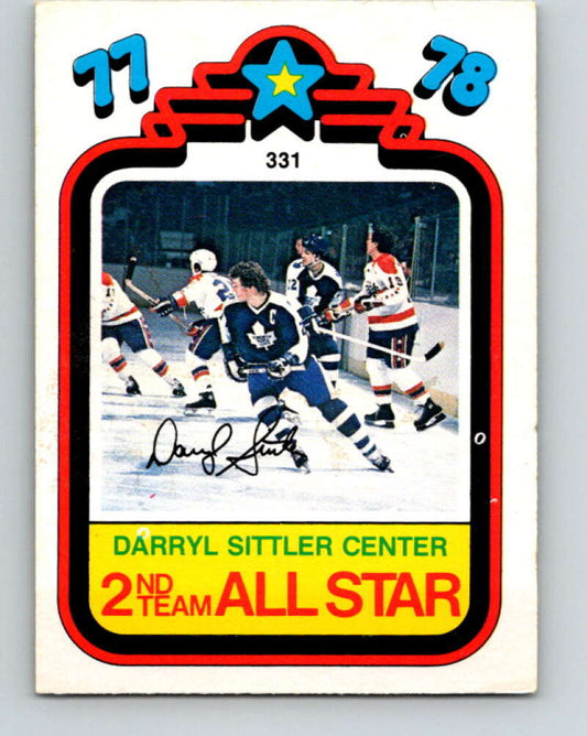 1978-79 O-Pee-Chee #331 Darryl Sittler AS Maple Leafs  V25496
