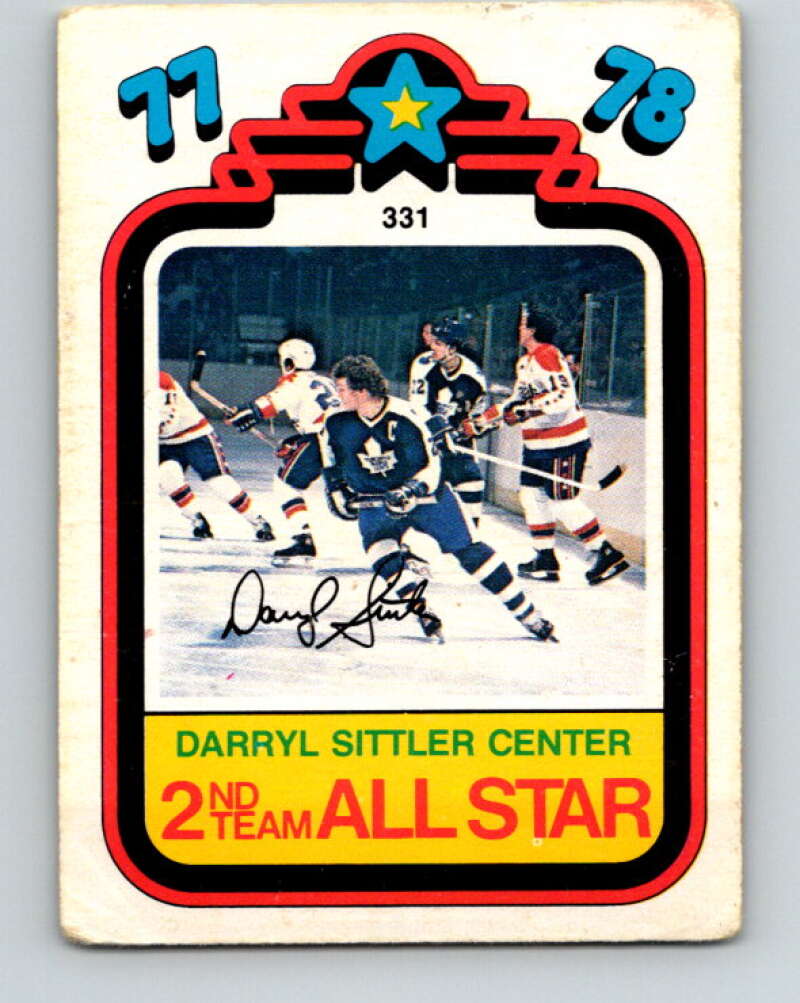 1978-79 O-Pee-Chee #331 Darryl Sittler AS Maple Leafs  V25497