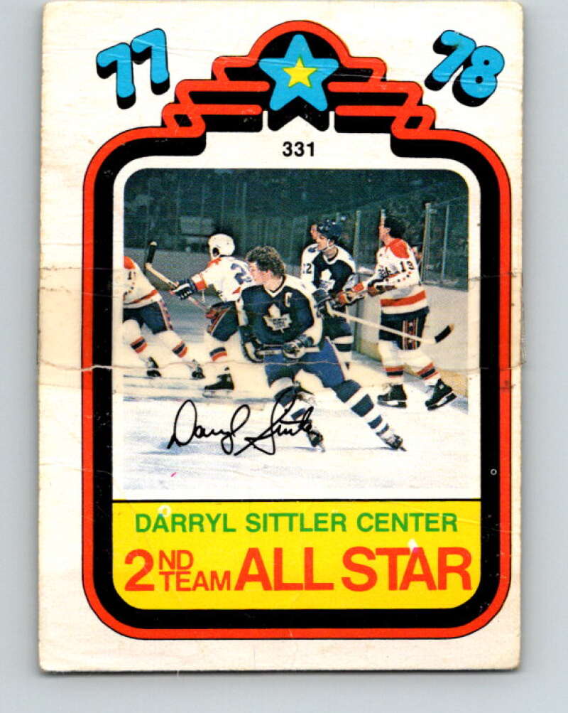 1978-79 O-Pee-Chee #331 Darryl Sittler AS Maple Leafs  V25498