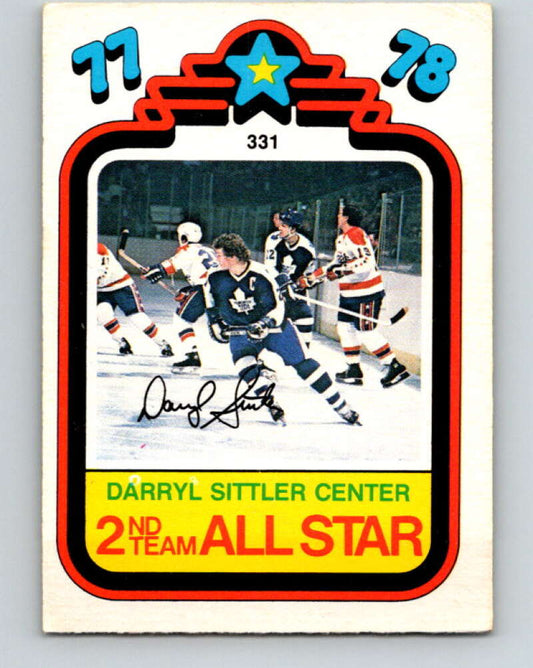 1978-79 O-Pee-Chee #331 Darryl Sittler AS Maple Leafs  V25499