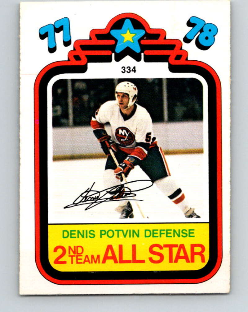 1978-79 O-Pee-Chee #334 Denis Potvin AS  New York Islanders  V25543