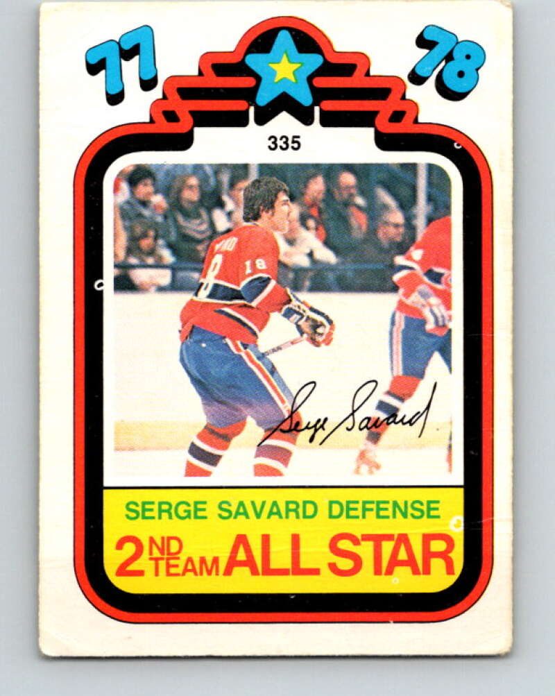 1978-79 O-Pee-Chee #335 Serge Savard AS  Montreal Canadiens  V25563