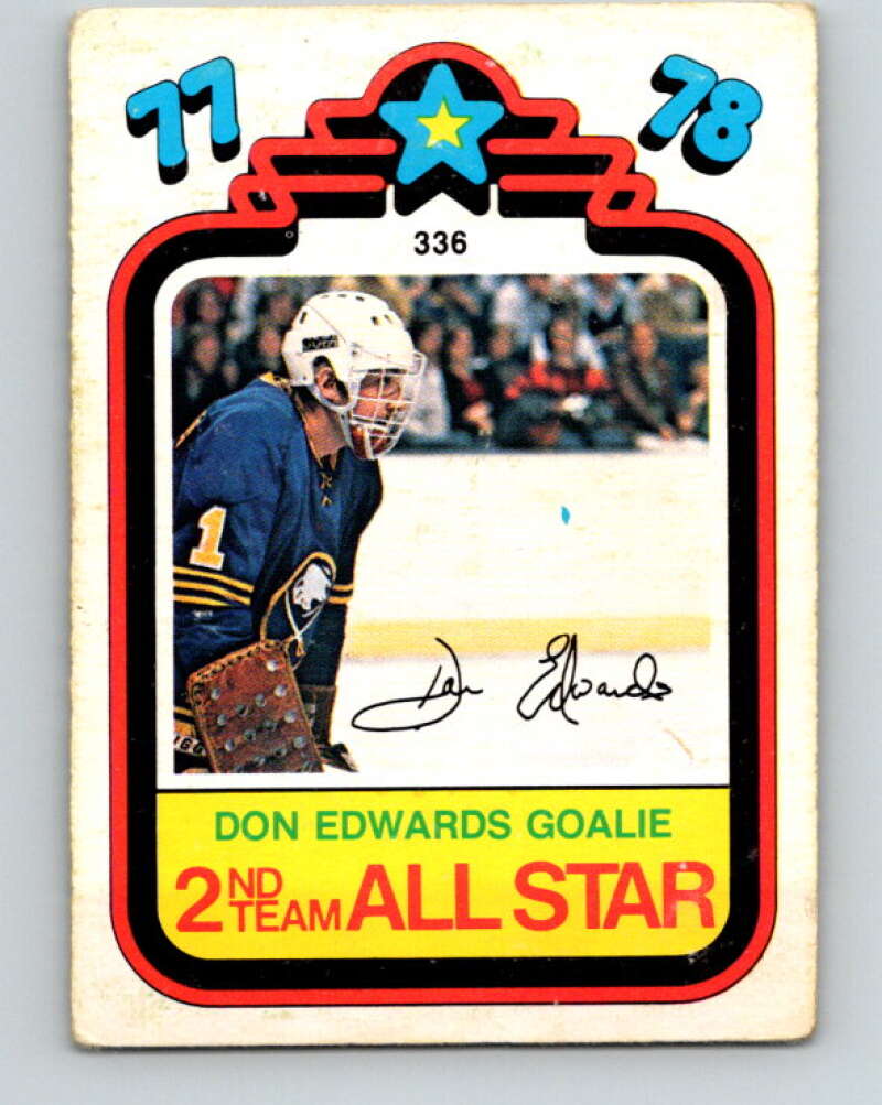 1978-79 O-Pee-Chee #336 Don Edwards AS  Buffalo Sabres  V25569