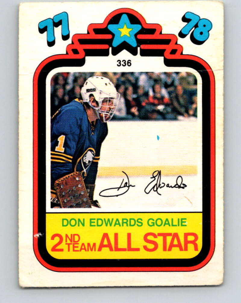 1978-79 O-Pee-Chee #336 Don Edwards AS  Buffalo Sabres  V25573