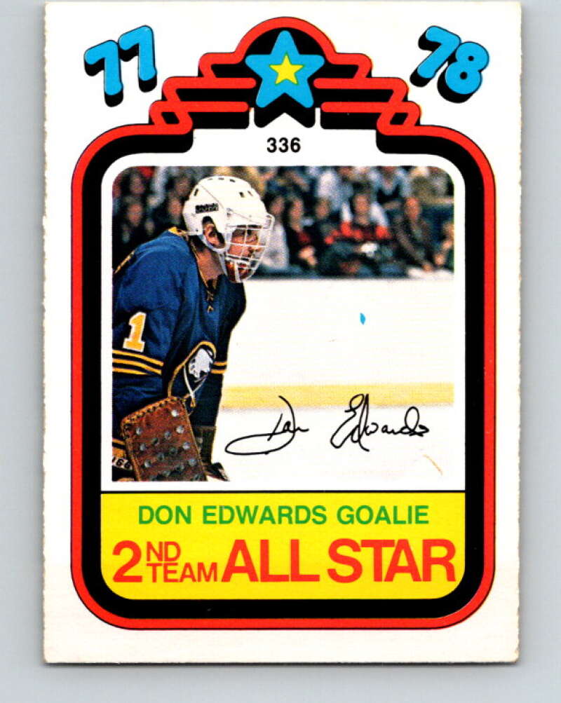 1978-79 O-Pee-Chee #336 Don Edwards AS  Buffalo Sabres  V25577