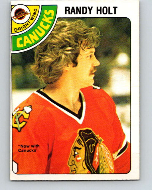 1978-79 O-Pee-Chee #341 Randy Holt  Vancouver Canucks  V25636